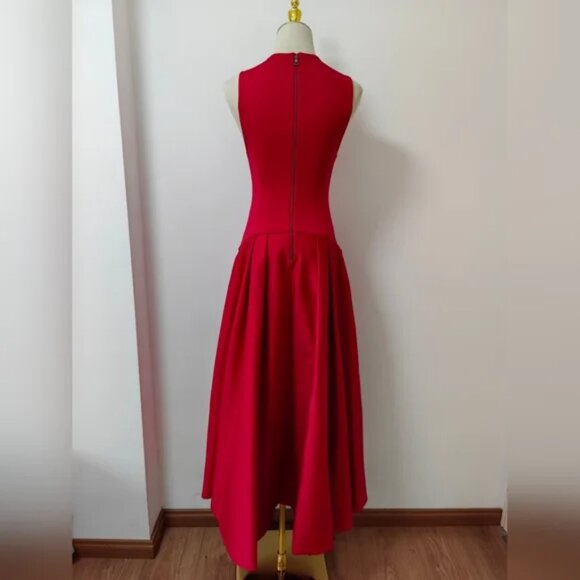 Alice + Olivia ADLEY DROP WAIST MIDI DRESS - Picture 4 of 11